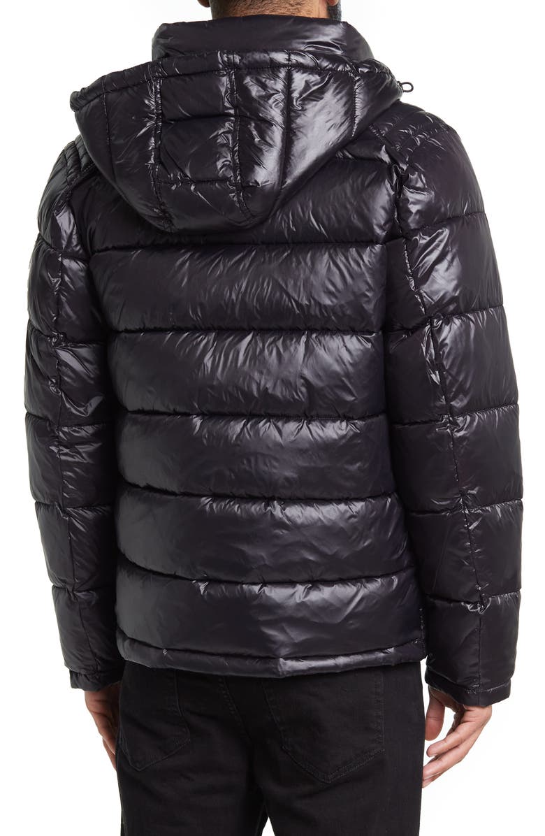 GUESS Hooded Solid Puffer Jacket, Alternate, color,