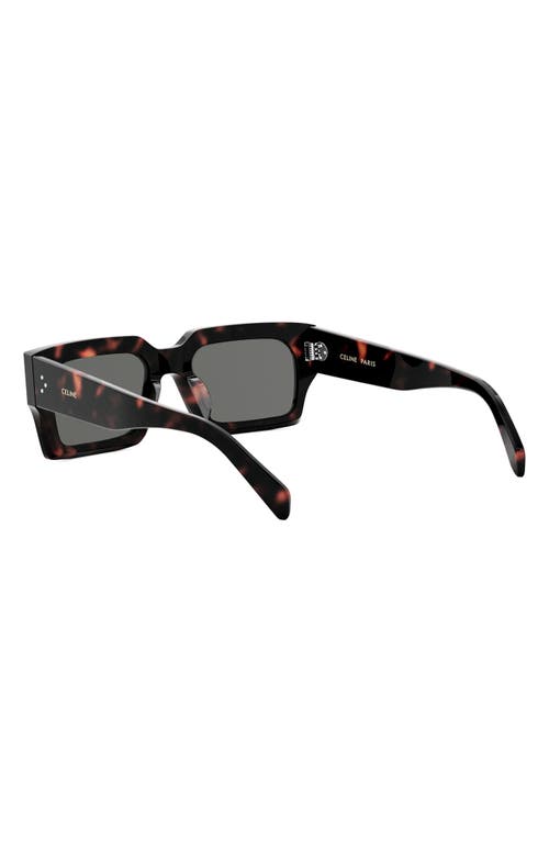 Celine 54mm Rectangular Sunglasses In Brown
