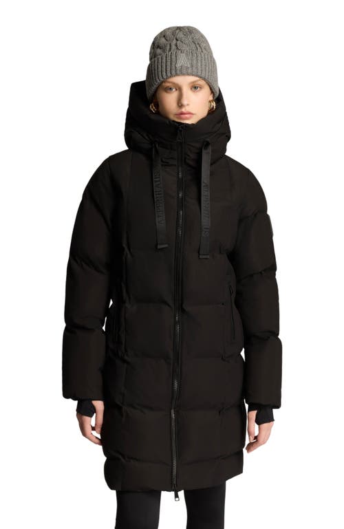Alpenhaus Cluze Mid-Length Puffer with Square Quilting in Black  product