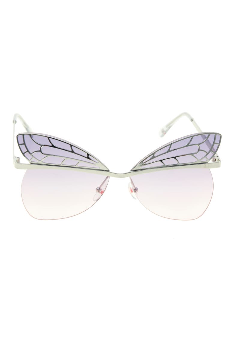 61mm Butterfly Gradient Sunglasses, Main, color, PURPLE