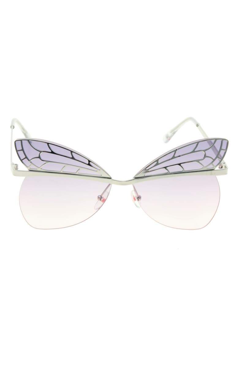 Betsey Johnson 61mm Butterfly Gradient Sunglasses, Main, color,