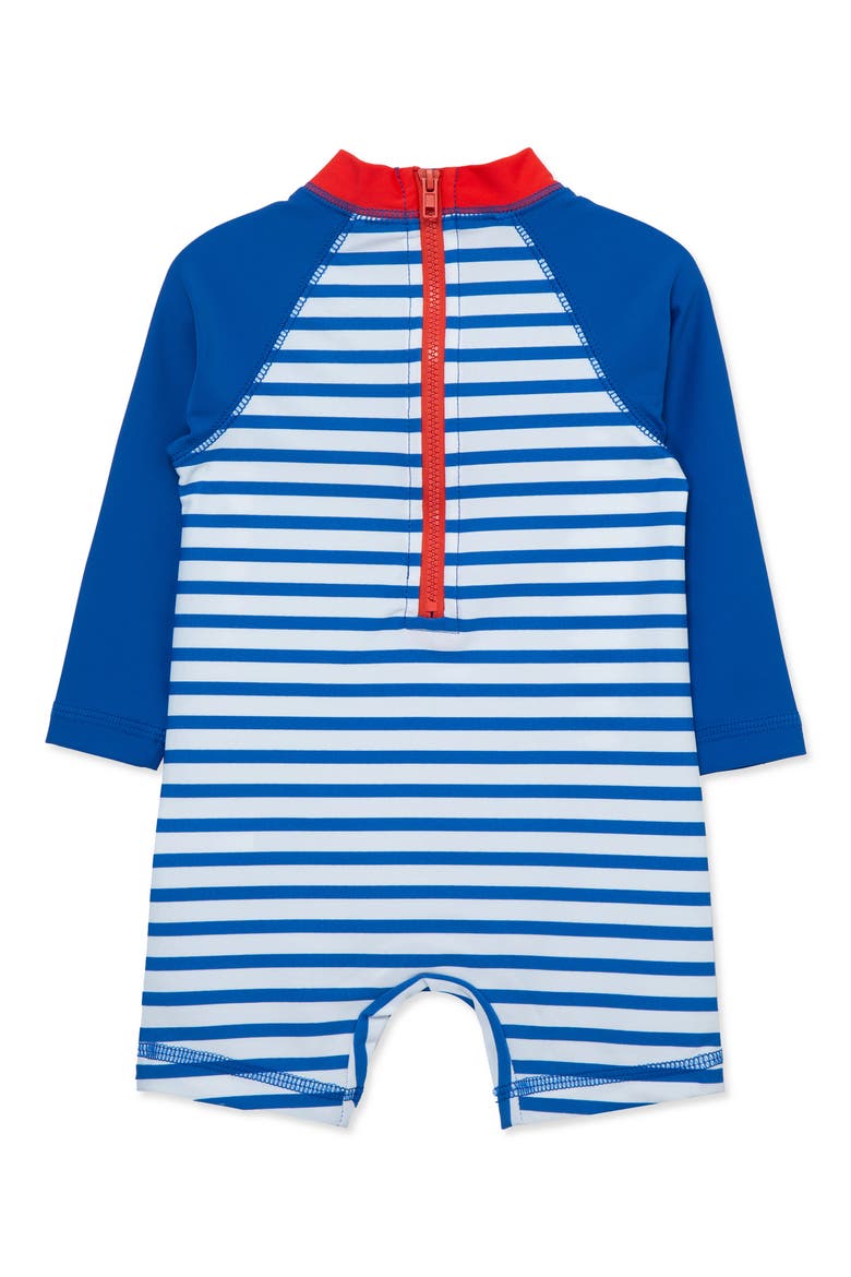Lobster Long Sleeve One-Piece Rashguard Swimsuit, Alternate, color, BLUE