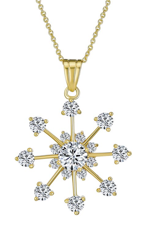 CZ Snowflake Pendant Necklace