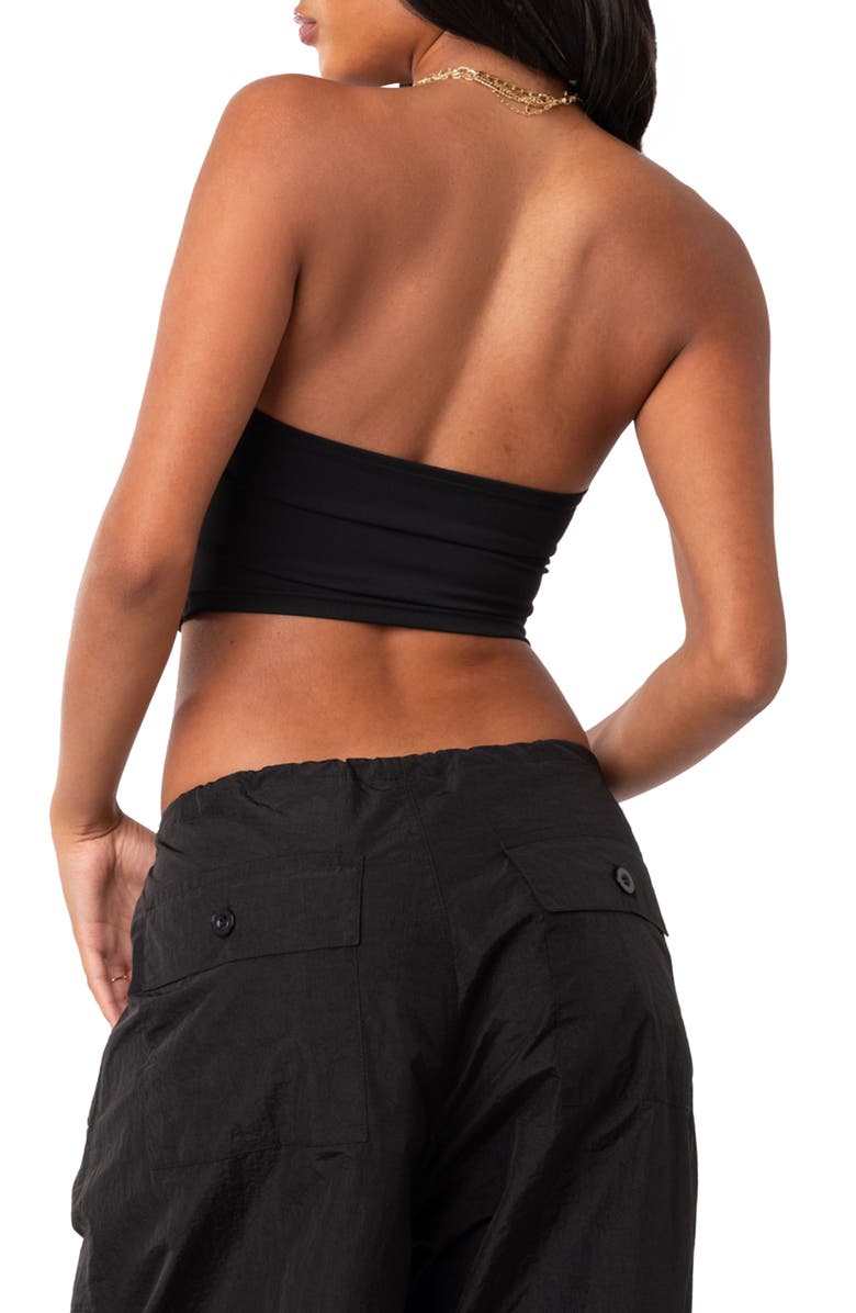 EDIKTED Darcey Cutout Tube Top, Alternate, color, Black