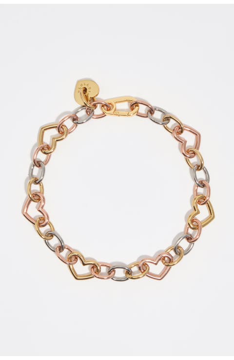 Heart Logo Metal Chain Necklace