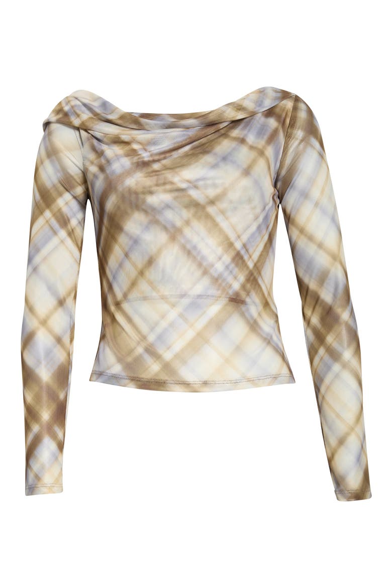 Elio Cowl Neck Top, Alternate, color, WHISPER PLAID