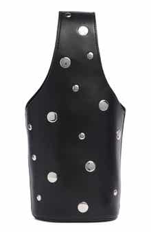 Mini Studded Faux Leather Bucket Bag