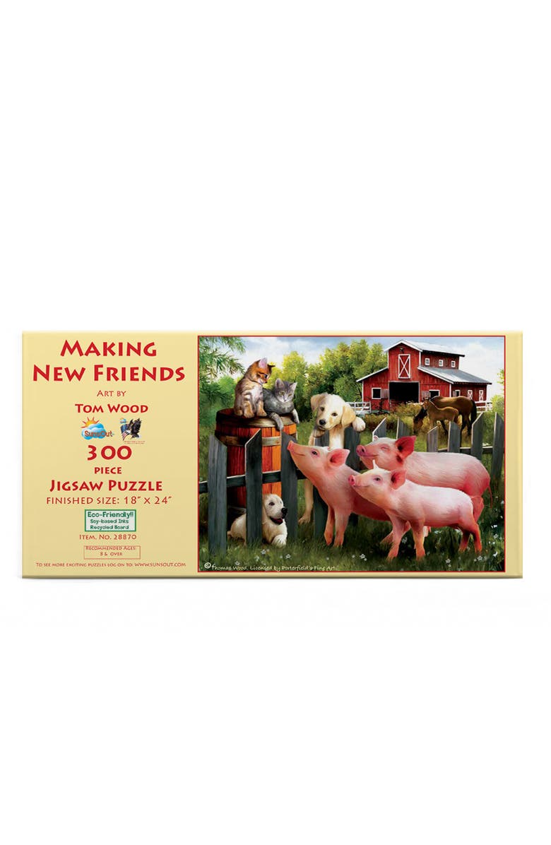 Sunsout Making New Friends 300 piece Jigsaw Puzzle for Adults, Alternate, color, Multicolor