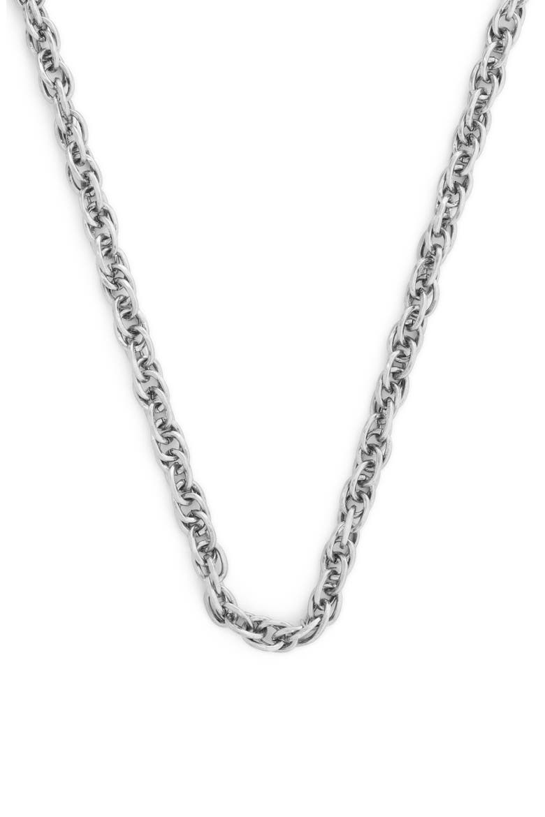 Heritage Twist Link Chain Necklace, Main, color, SILVER