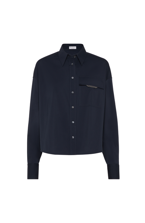 Stretch poplin shirt