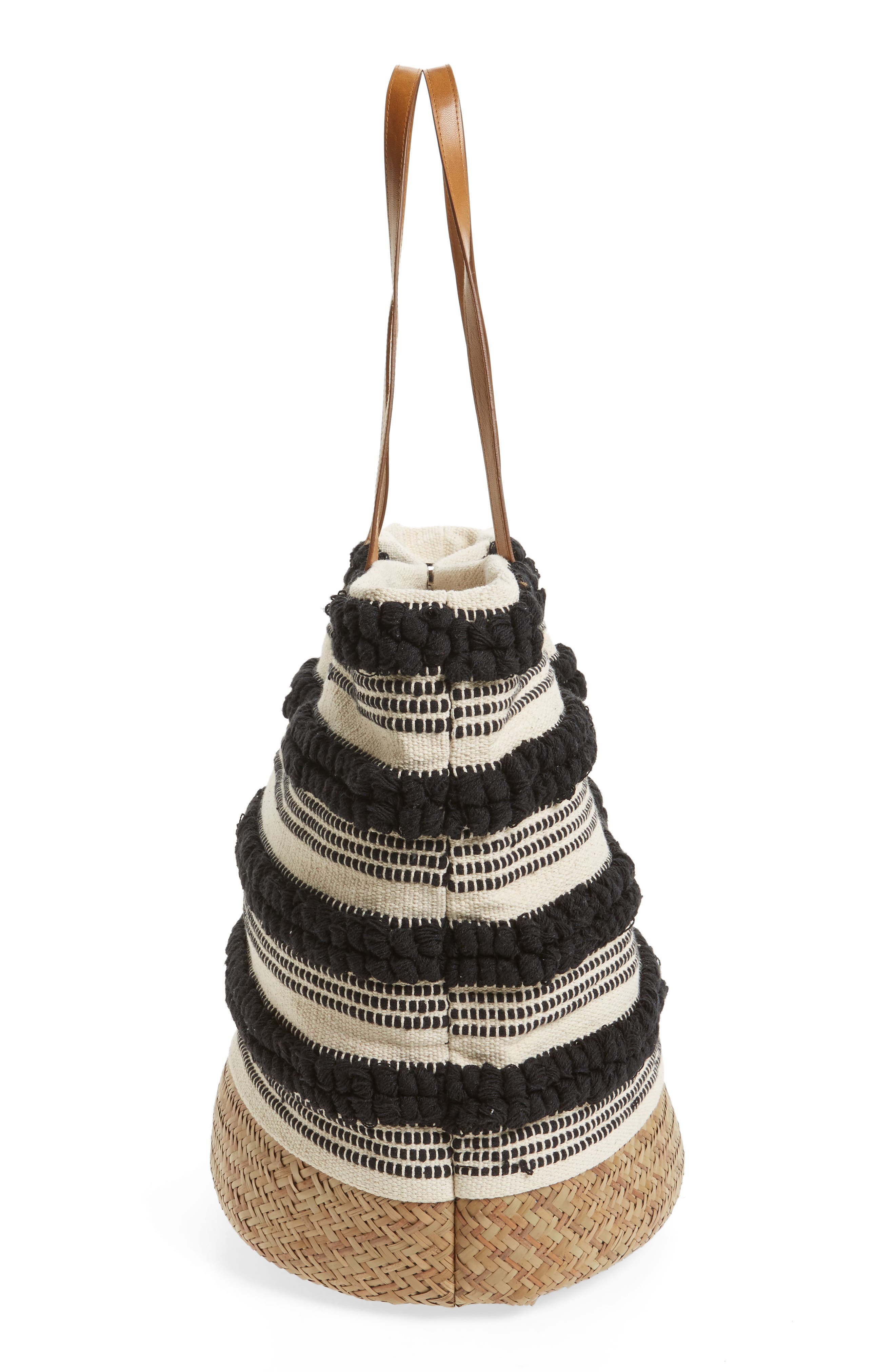 Sole Society Woven Bottom Tote, Alternate, color, 