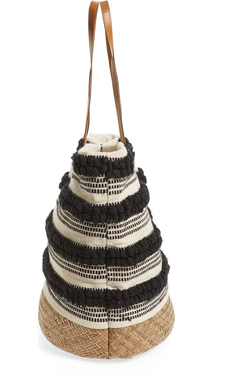 Sole Society Woven Bottom Tote, Alternate, color,