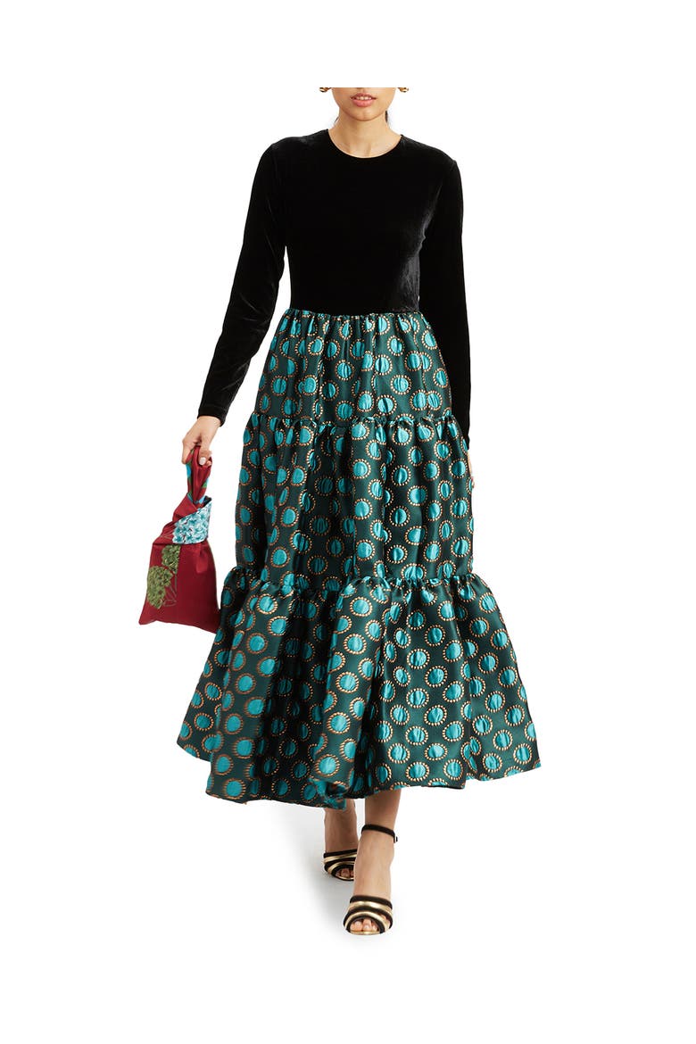Big Dress, Main, color, Jacquard Winter Sun Emerald