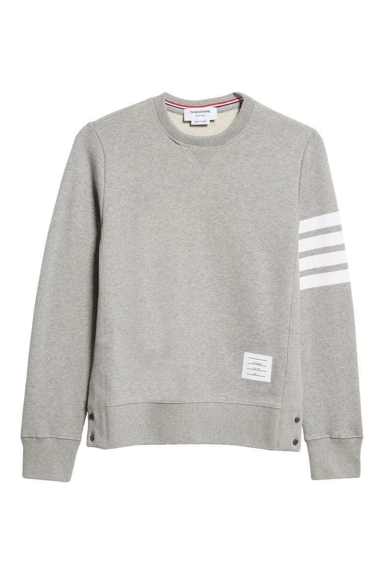 Stripe Sleeve Sweatshirt, Alternate, color, 068 - LIGHT GREY