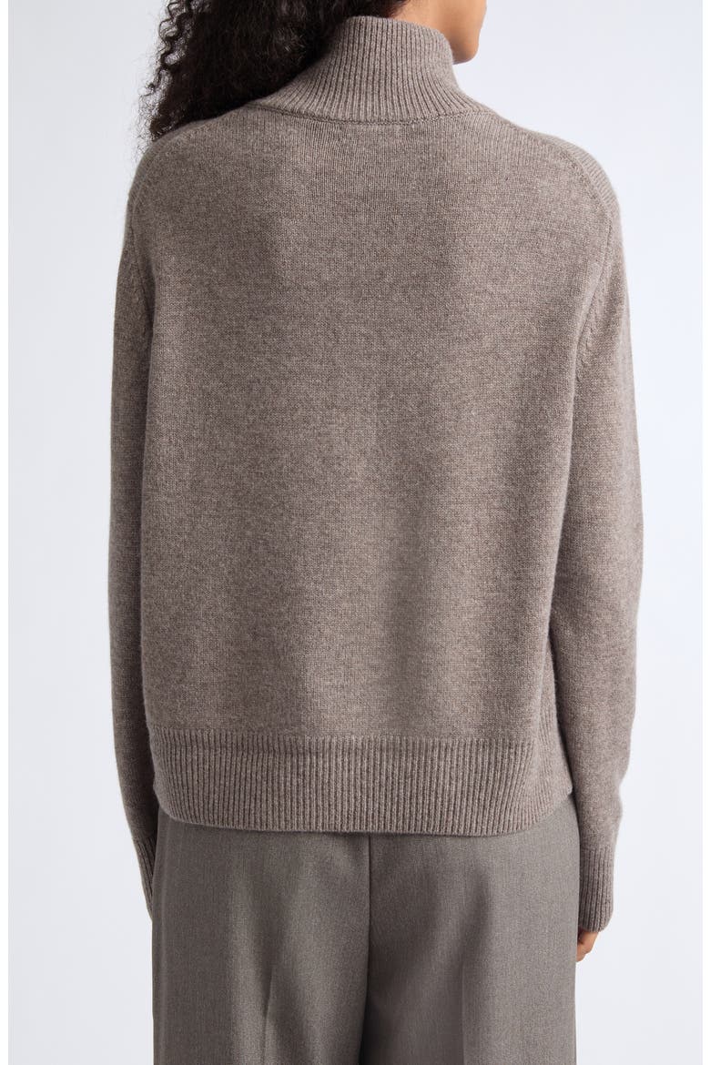 Saffron Wool & Cashmere Half Zip Sweater, Alternate, color, DARK NEUTRAL
