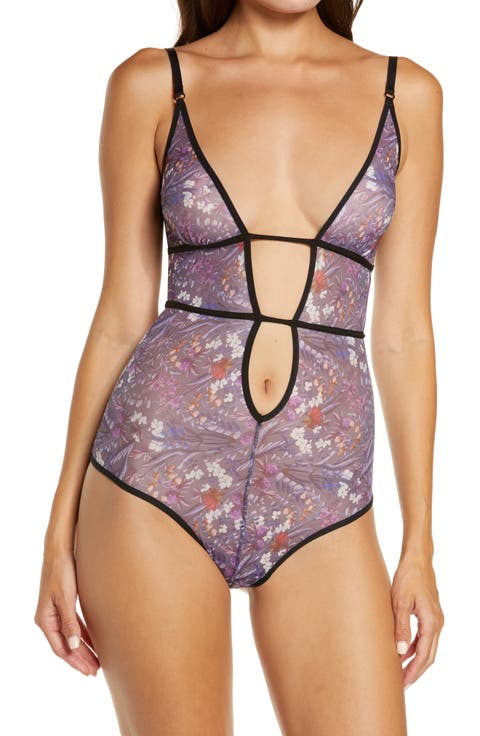Snake Charmer Print Mesh Teddy