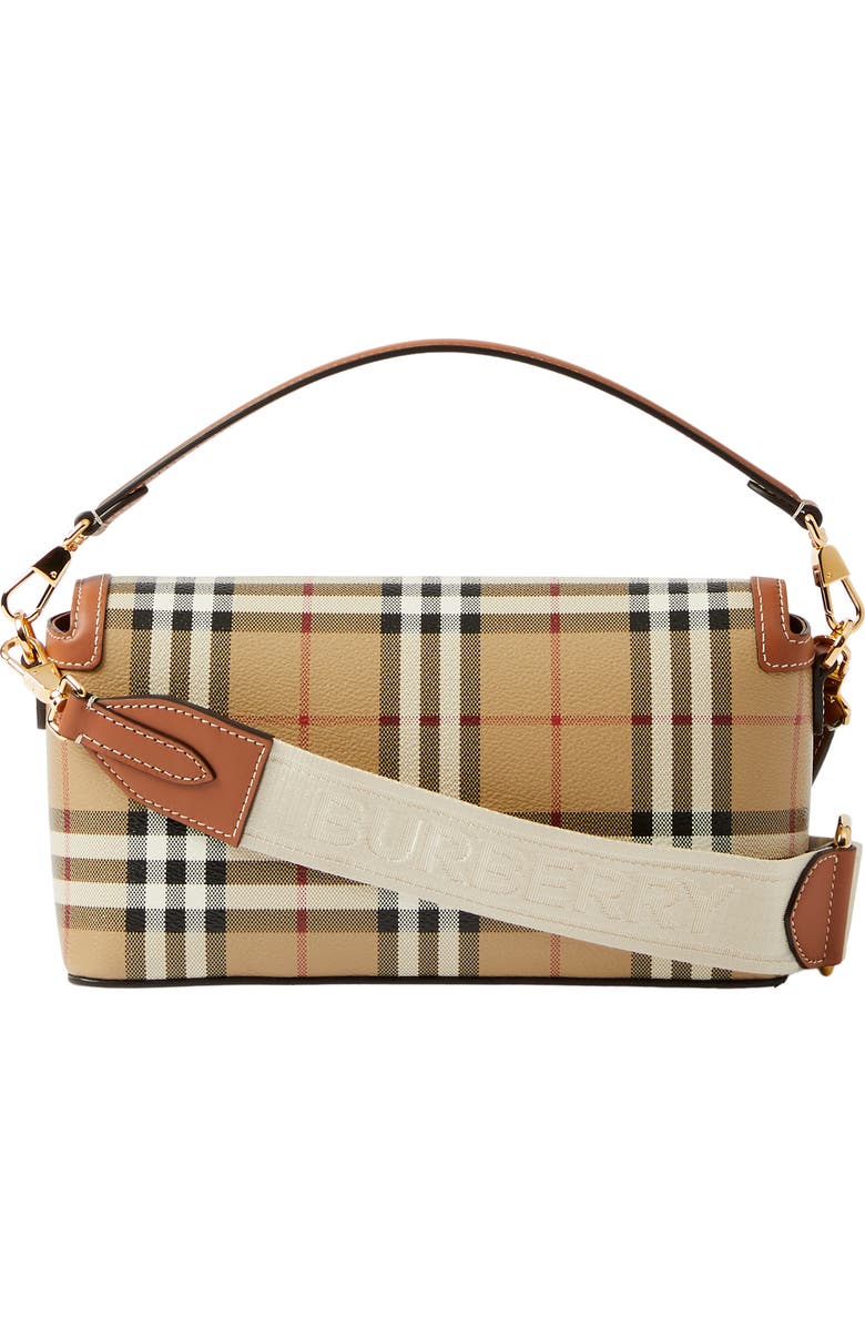 Burberry Top Handle Note Bag, Alternate, color, Briar Brown