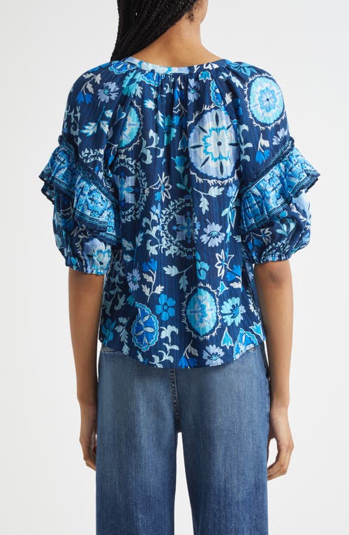 RAMY BROOK RAMY BROOK REBECA MIXED PRINT COTTON BLEND TOP 