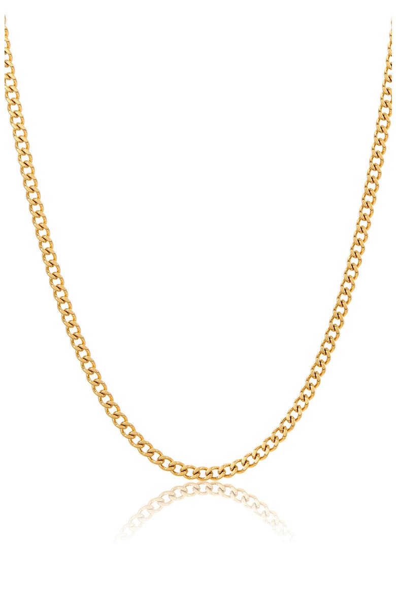 Men's Water Resistant Cuban Chain Link Necklace, Main, color, YELLOW