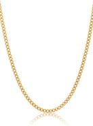 Adornia Men's Water Resistant Cuban Chain Link Necklace