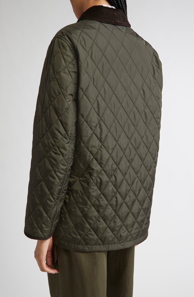 Burberry Quilted Nylon Coat, Alternate, color, Shale/ Brush Ip Check