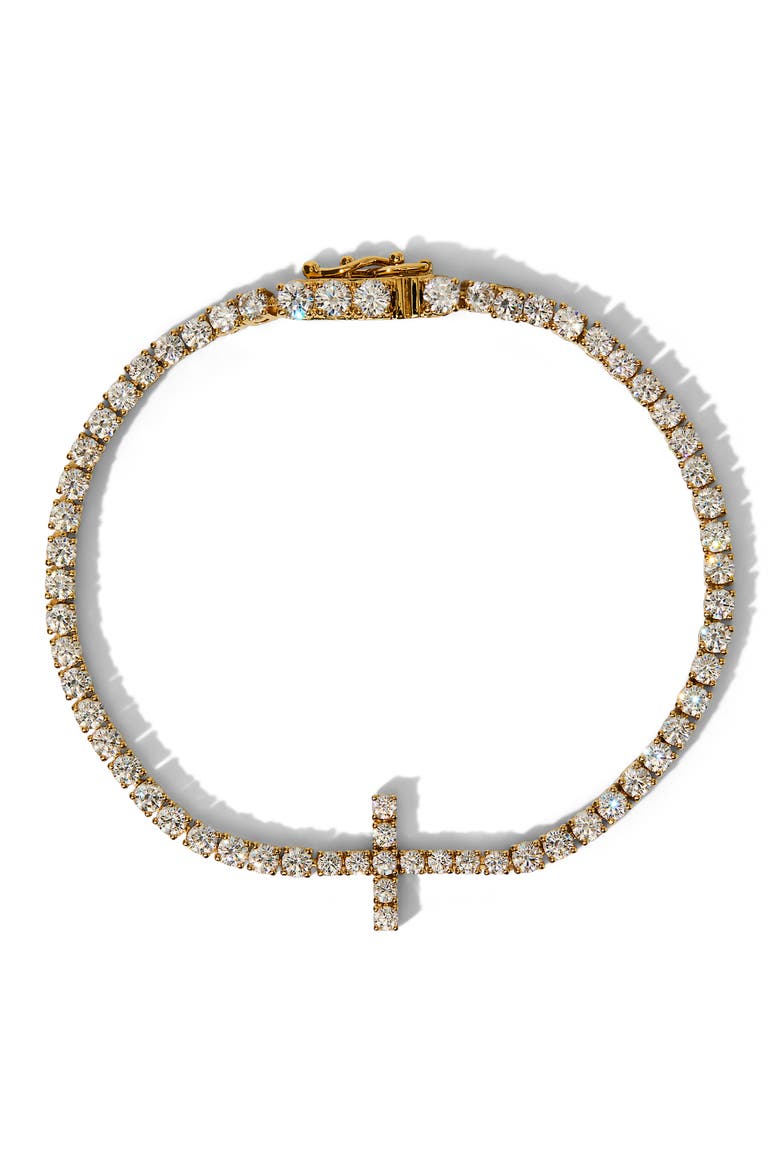 Astrid Cross Tennis Bracelet, Main, color, GOLD