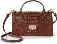 Brahmin Genie Embossed Leather Top Handle Bag