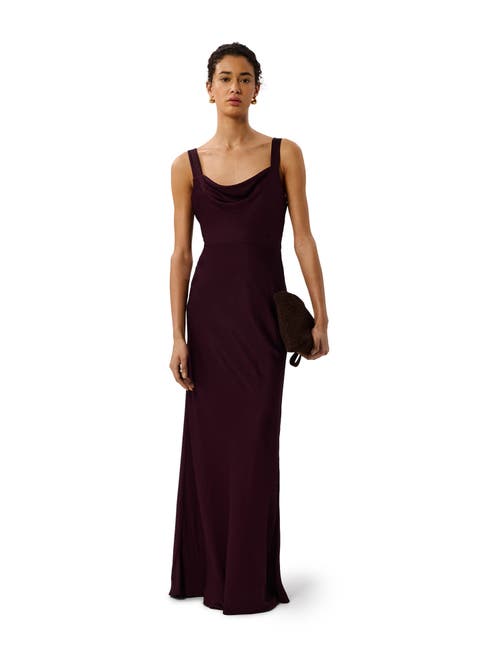 Thea Cowl Satin Maxi Dress