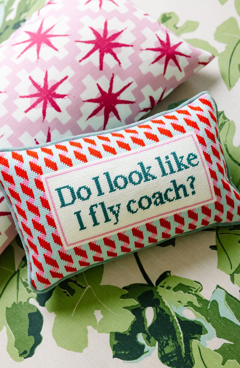 Furbish Needlepoint Pillow, Alternate, color, Fly Coach