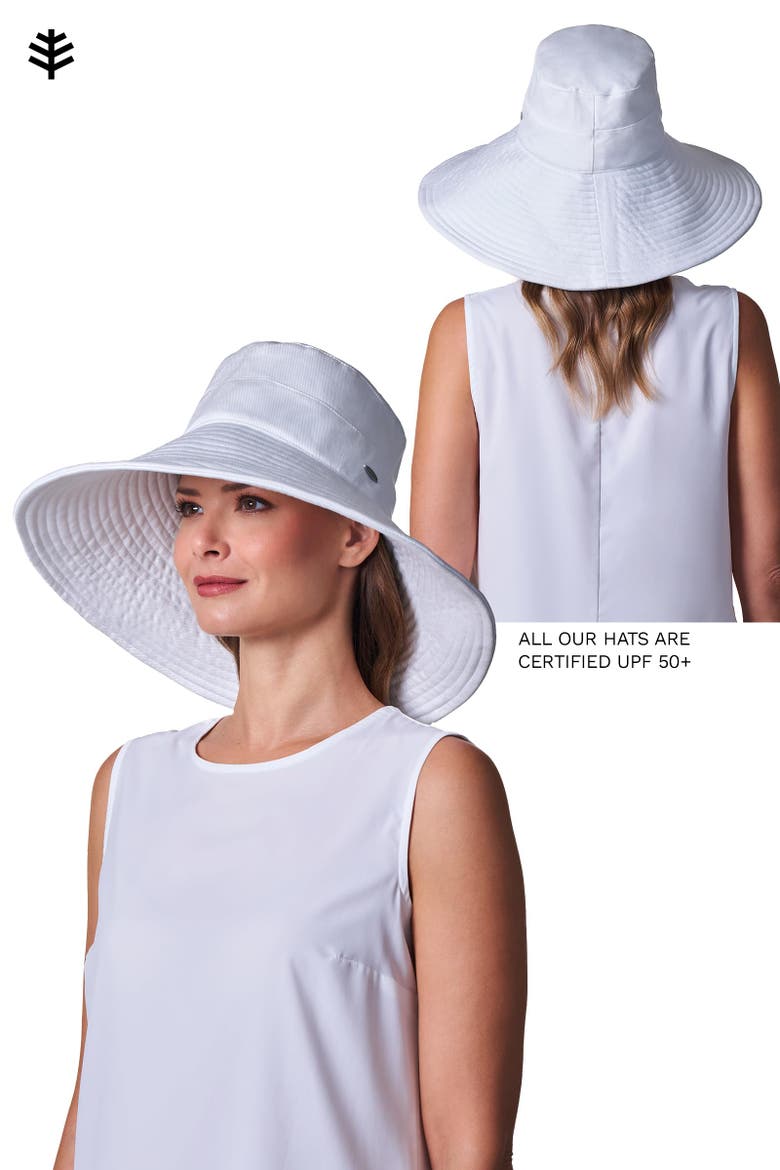 Women's Brittany Beach Hat, UPF 50+ Sun Protection, Alternate, color, White