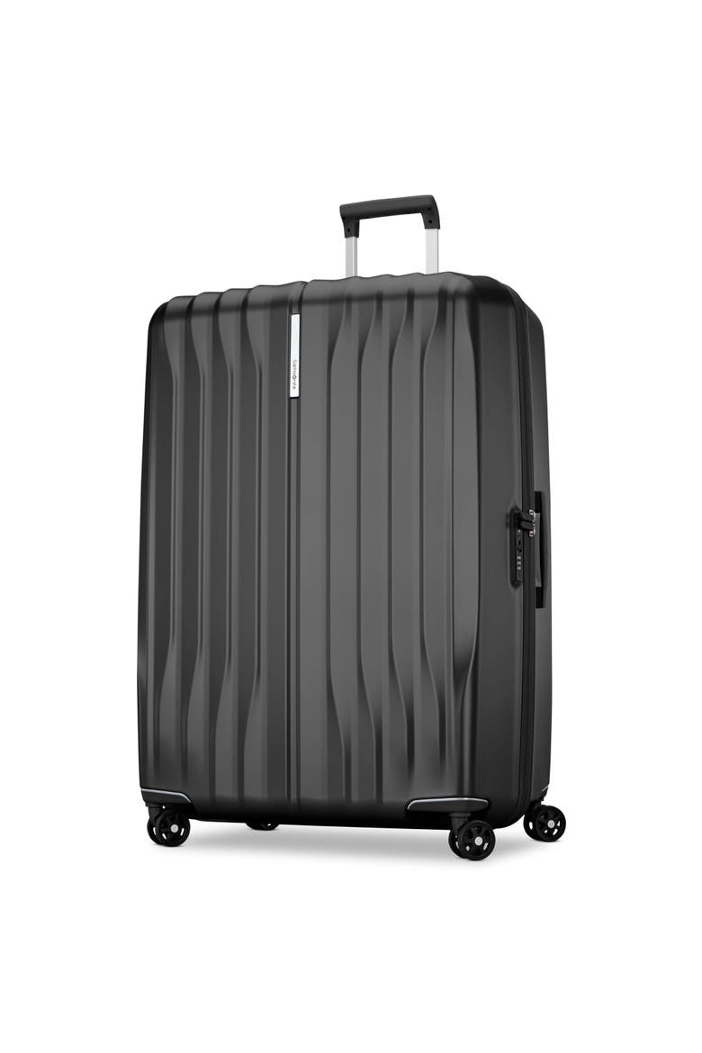 Uplift Hardside 32" X-large Checked Spinner Luggage, Main, color, Phantom Black