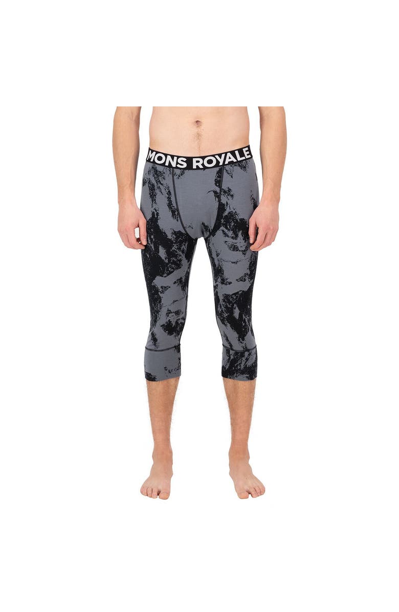 Mons Royale Cascade 3/4 Legging - Men's, Main, color, Mtn Pixel Grey
