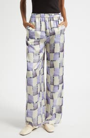 Emporio Armani Check Satin Pants