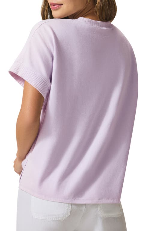 Splendid Supersoft Short Sleeve Sweatshirt In Twilight