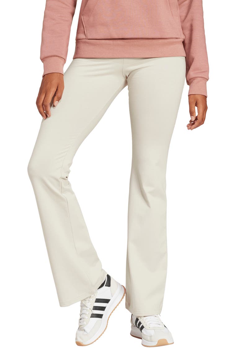 Essentials Small Logo Flared Leggings, Main, color, WONDER ALUMINA/ WHITE/