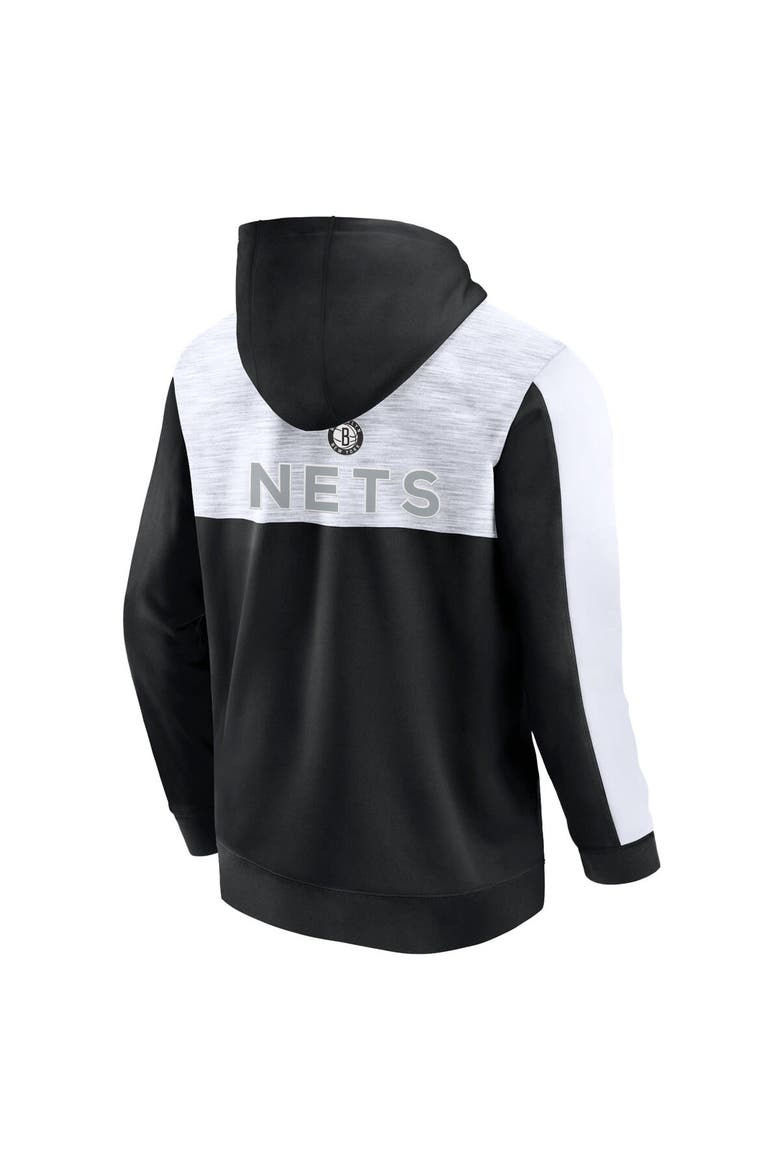 Men's Fanatics Branded Black Brooklyn Nets Rainbow Shot Full-Zip Hoodie, Alternate, color, Black