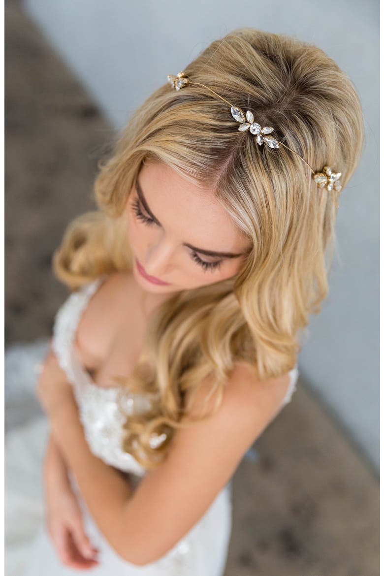 Aubree Crystal Halo Band, Alternate, color, SILVER