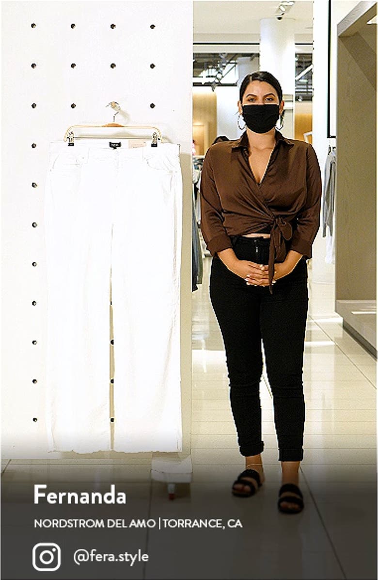 Teresa High Waist Fray Hem Wide Leg Trouser Jeans, sales video thumbnail