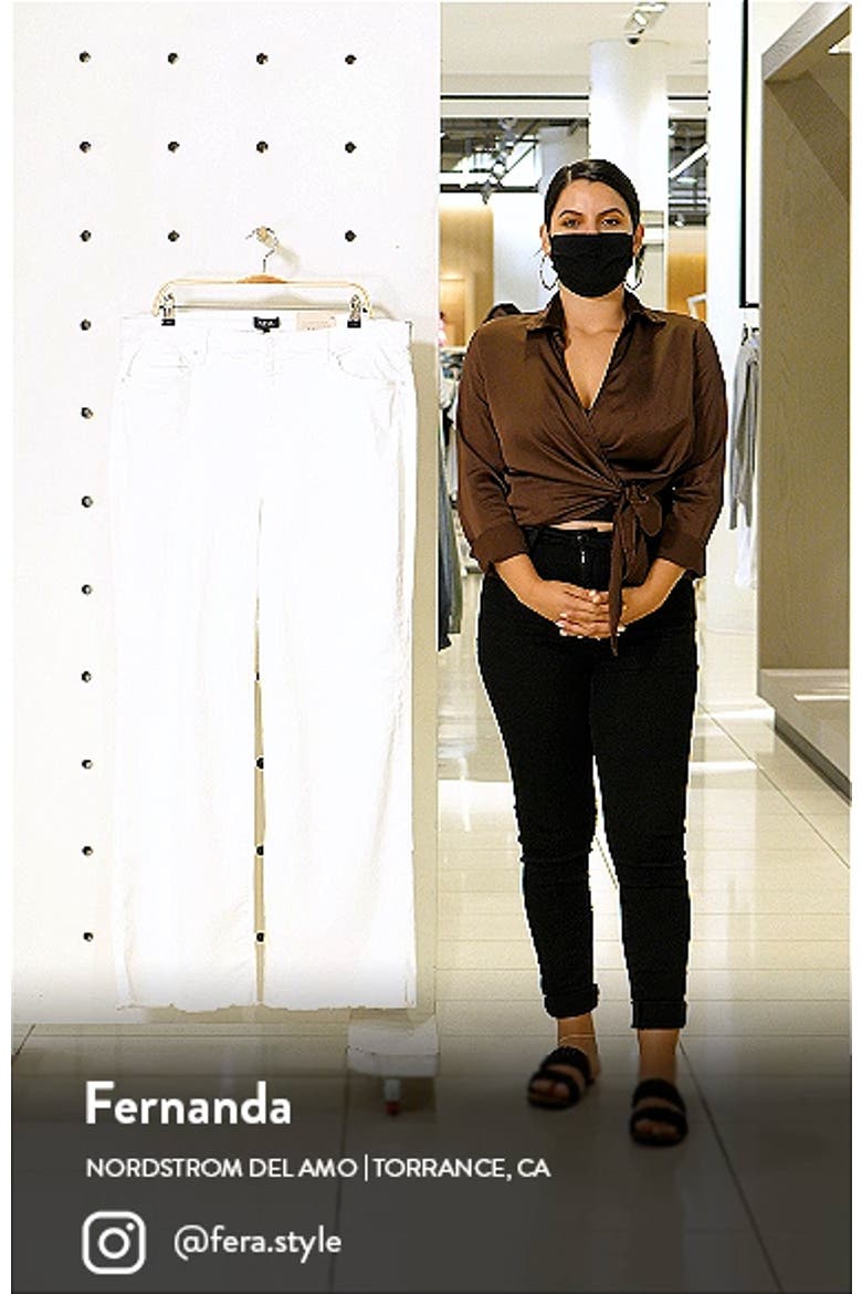 Teresa High Waist Fray Hem Wide Leg Trouser Jeans video