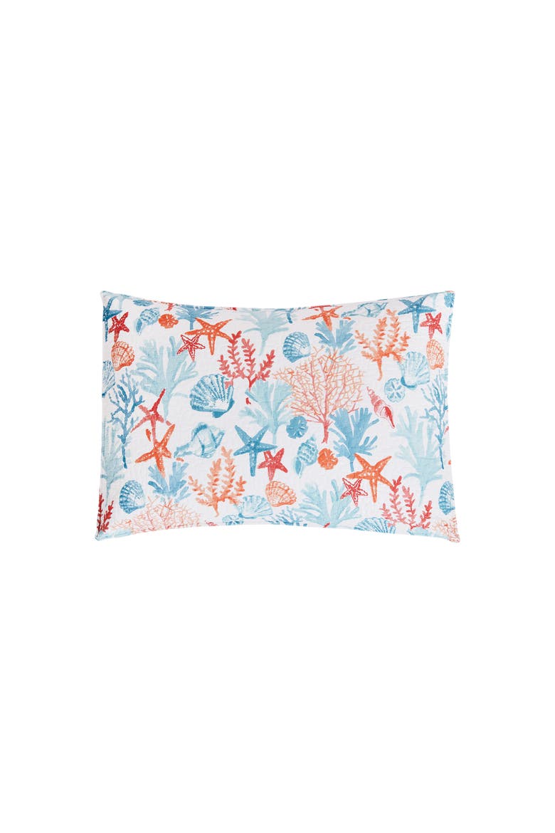 Tangerine Coast Cotton Quilt Set - Reversible and Machine Washable, Alternate, color, Blue
