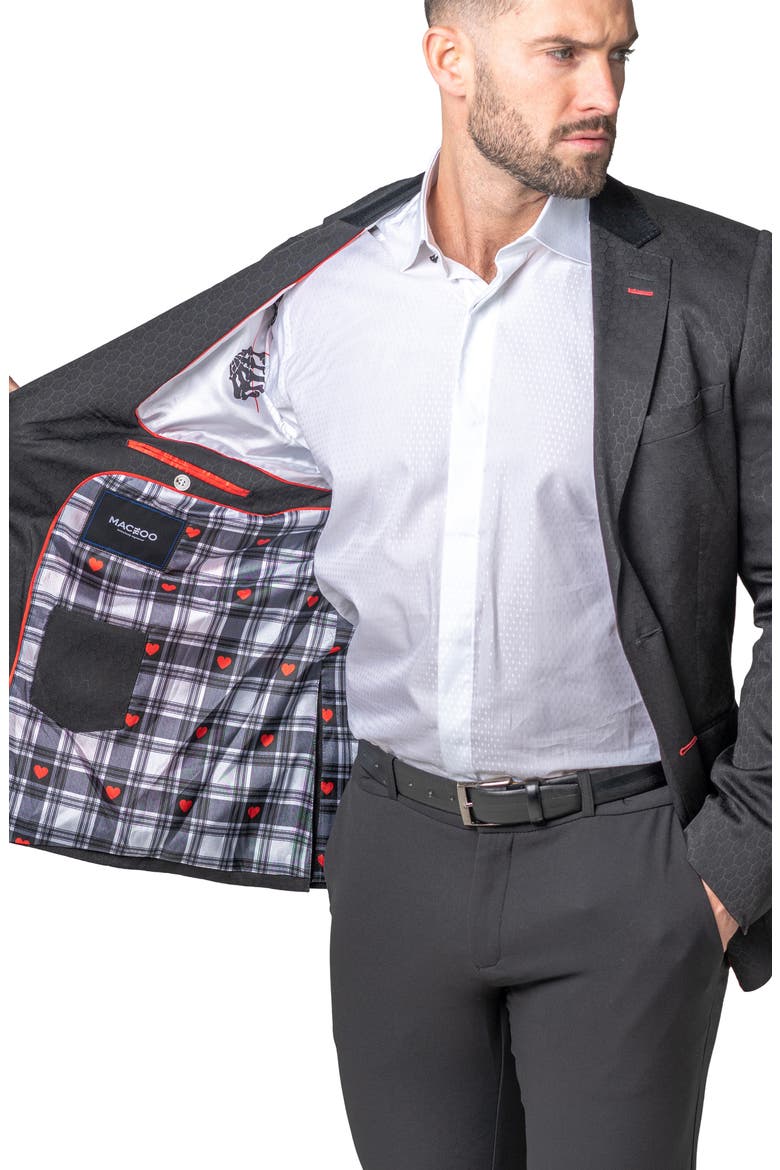 Socrates Black Geometric Sport Coat, Alternate, color, BLACK