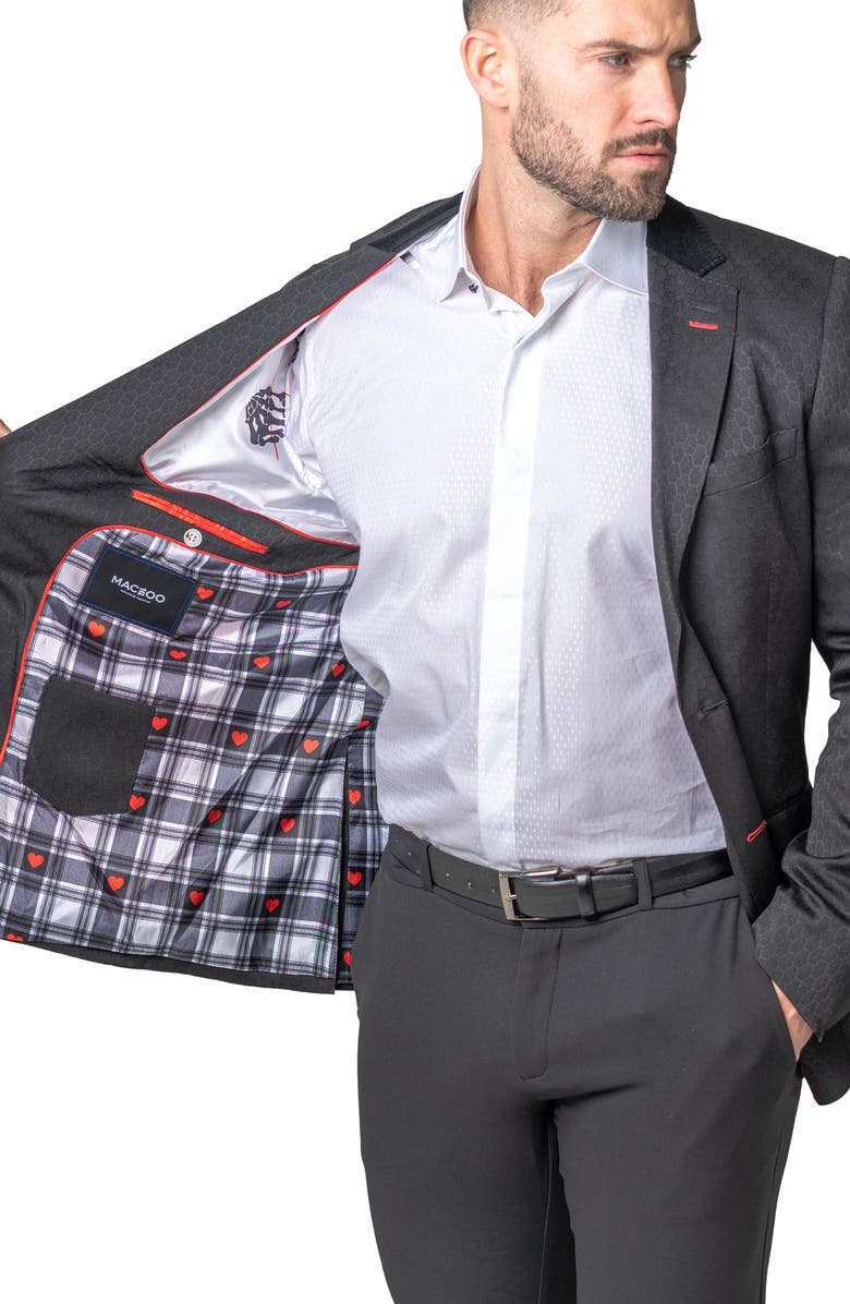 Maceoo Socrates Black Geometric Sport Coat, Alternate, color, Black