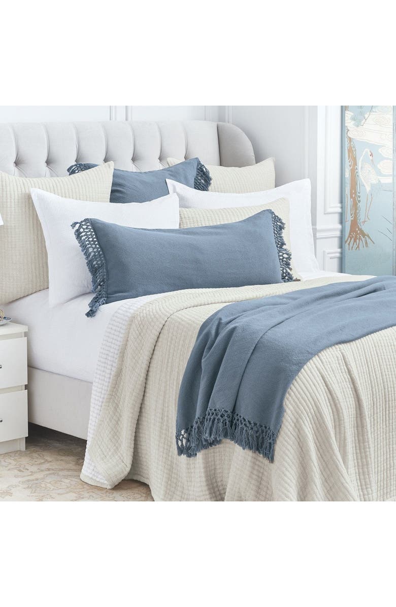 ELISABETH YORK 20" x 26" Lida Natural Cotton Standard Sham - Machine Washable, Alternate, color, Brown