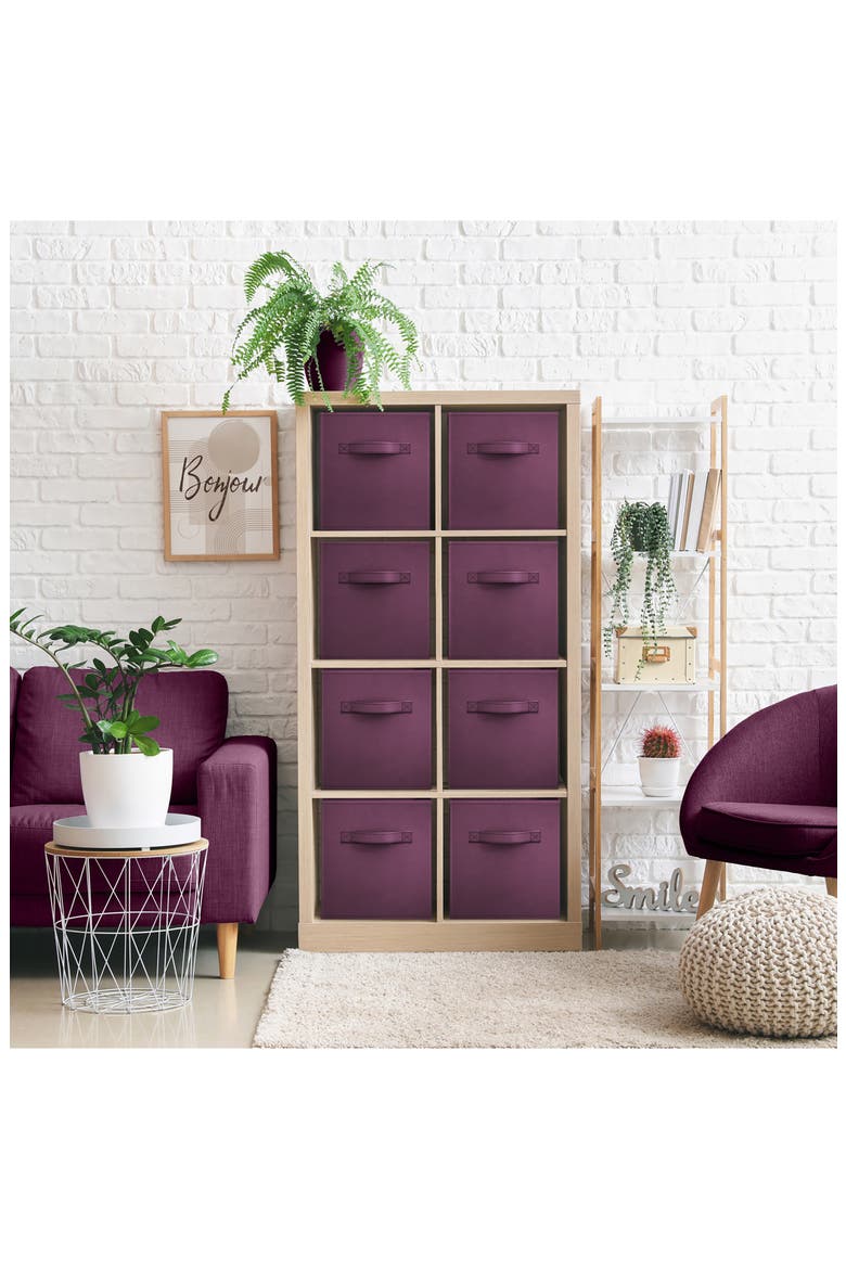 8-Pack Collapsible Storage Cube, Alternate, color, PURPLE