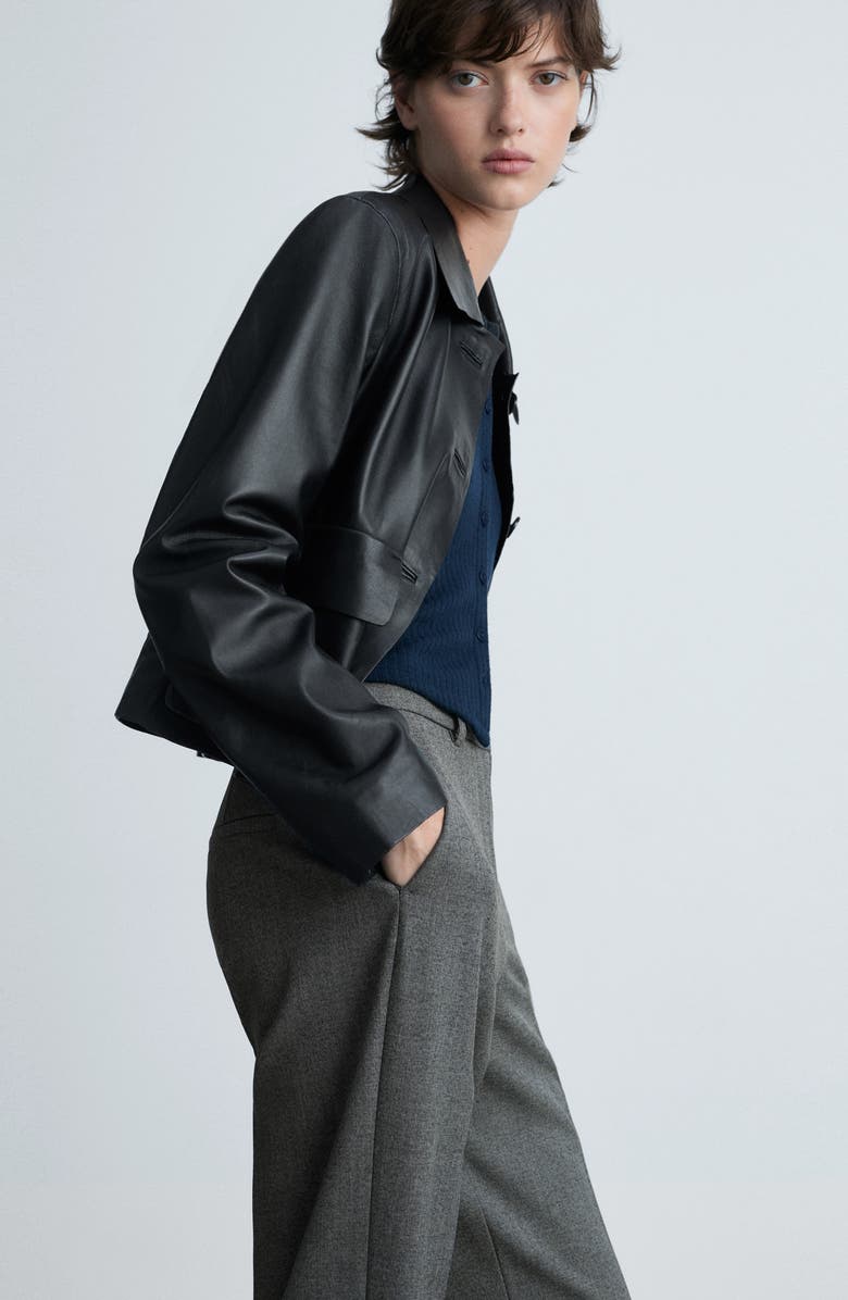 MANGO Carlos Straight Leg Trousers, Alternate, color, Grey