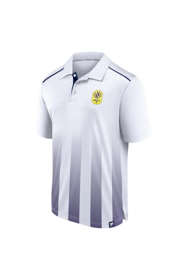 Men's Fanatics Branded White Nashville SC Line Up Fade Polo, Alternate, color, White