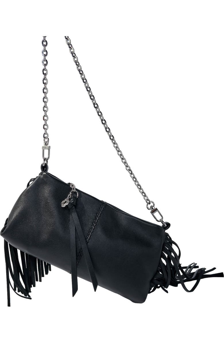 maje Miss M plain leather clutch bag, Alternate, color,