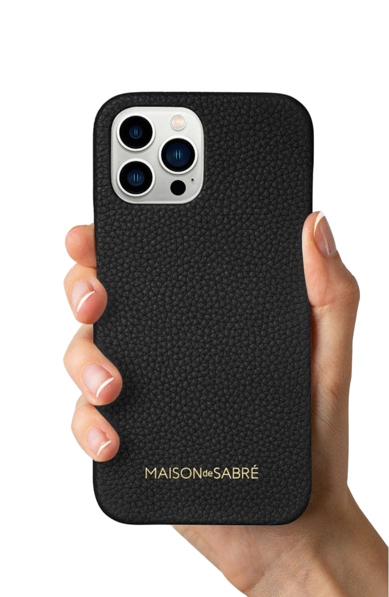 MAISON de SABRÉ Leather Phone Case, Alternate, color, 