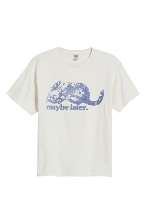 Maybe Later Cat Graphic T-Shirt
