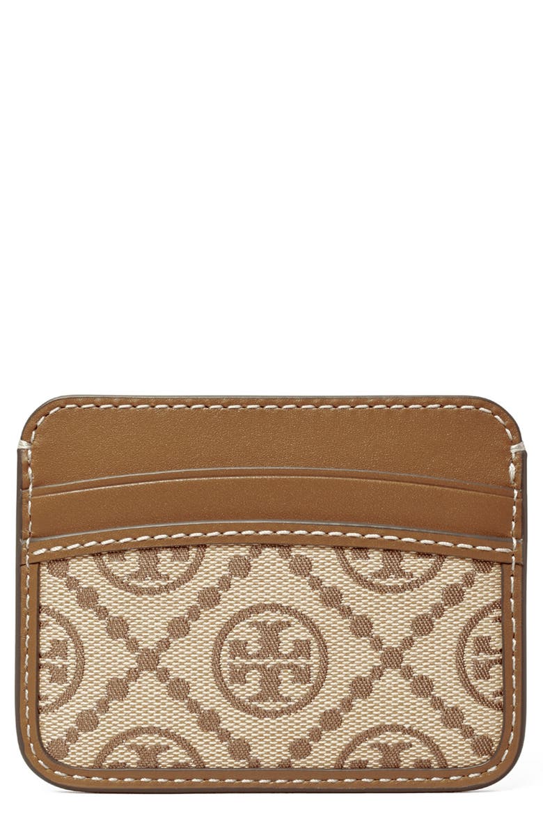 Tory Burch T Monogram Jacquard Card Case, Main, color,